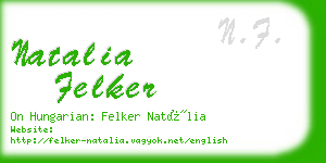 natalia felker business card